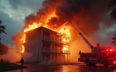 Massive Fire Engulfs Opa-locka Apartment Building; Miami-Dade Fire Rescue Mounts Defensive Attack