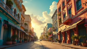 Miami skyline at sunset symbolizing hope and the vibrant Cuban diasporas call for freedom in Cuba