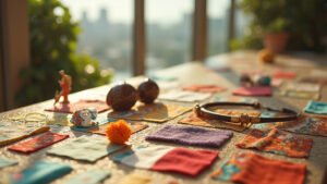 A cinematic wide angle shot of a vibrant Miami street scene symbolizing the citys new fashion trend of personalized story driven style